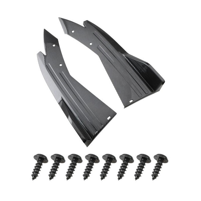 Koolstofvezel auto bumper spoiler achterlip hoek splitter diffuser winglet vleugels aangepaste anti-schok auto carrosserie zijskirt: Default Title