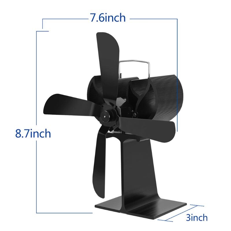 Estufa de leña Eco ventilador chimenea de leña termoeléctrica Ecofan Ultra silenciosa con 4 cuchillas