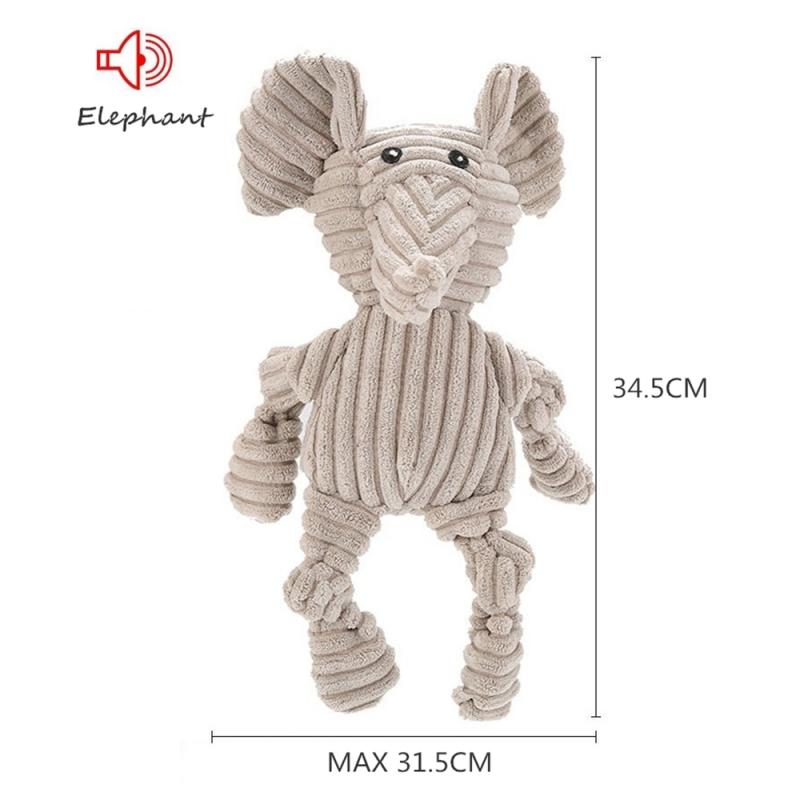 Pet Puppy Chew Squeaky Plush Sound Animal Toy Dog Molar Bite Resistant Cleaning Teeth Dog Toys Squeaking