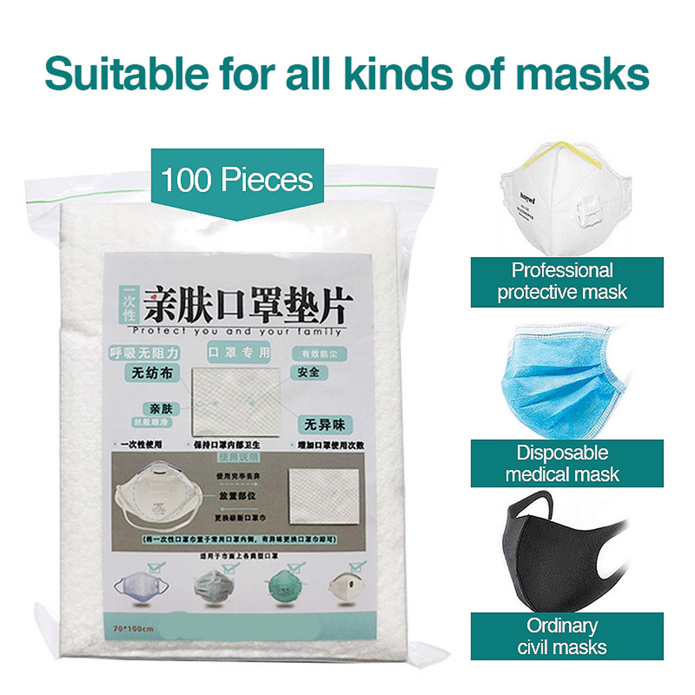 100 Stuks Wegwerp PM25 Filter Pad Voor Kinderen Volwassen Gezicht Mond Masker Respirator Geschikt Voor Beschermende Masker