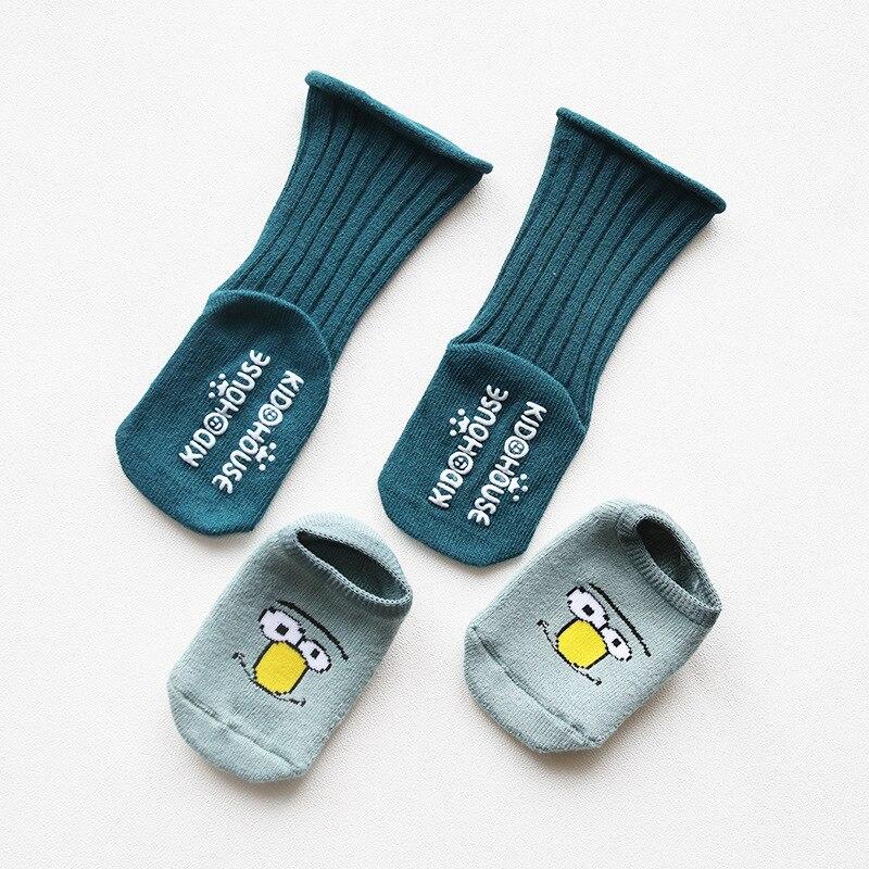 2 Pairs Knie Hohe Baby Socken Neugeborenen Baumwolle Warme Sockings Verdicken Winter Mädchen Baumwolle Cartoon Infant Baby Jungen Socken Anti slip: 1 / 0-1 years old