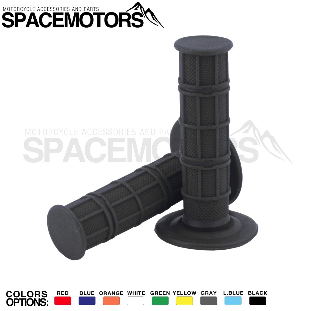 Green ruber grips for motorcycle handlear fit for motocross enduro supermoto pitbike dirt pit bike KX KL KLX KLZ 125 150 300 350: Black