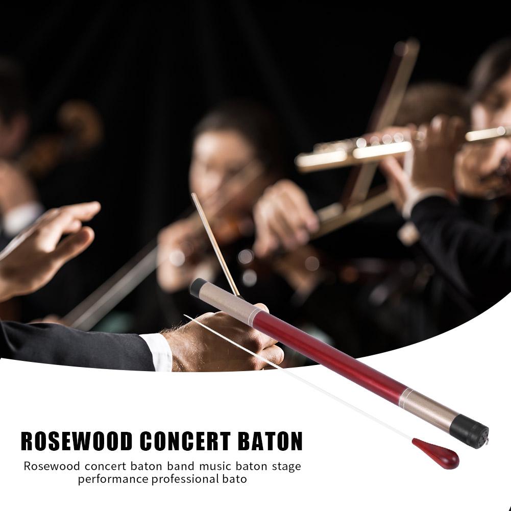 Baton Delicate Texture Wear-resistant 38.3cm Rosewood Music Conductor Baton Portable Music Director Conducting Batons