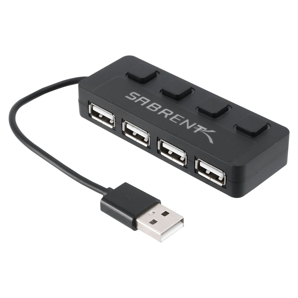 4 Poorten Usb Hub 2.0 High Speed 480Mbps Hub Usb Op Uit Schakelaar Usb Splitter Adapter Voor Pc Laptop computer Notebook