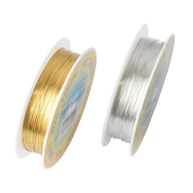 0,2-1mm Gold Silber Überzogene Cord String Gewinde Draht Neue Heiße Hohe Perlen Handwerk Metall seil Fit DIY Schmuck Kennzeichnung