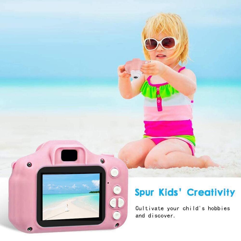 2.0 inch Screen Children Portable Selfie Digital Video Recorder Camera Toys Memory Card Included for Girls Boys Birthday