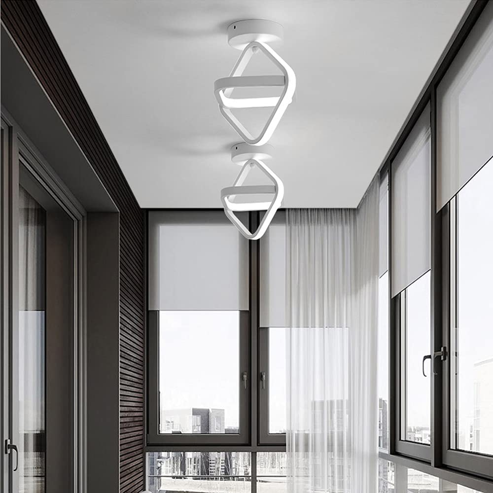 22w kølige hvide 6500k skandinaviske dobbelte firkantede lys til entré, entré, balkon led-loftlampe