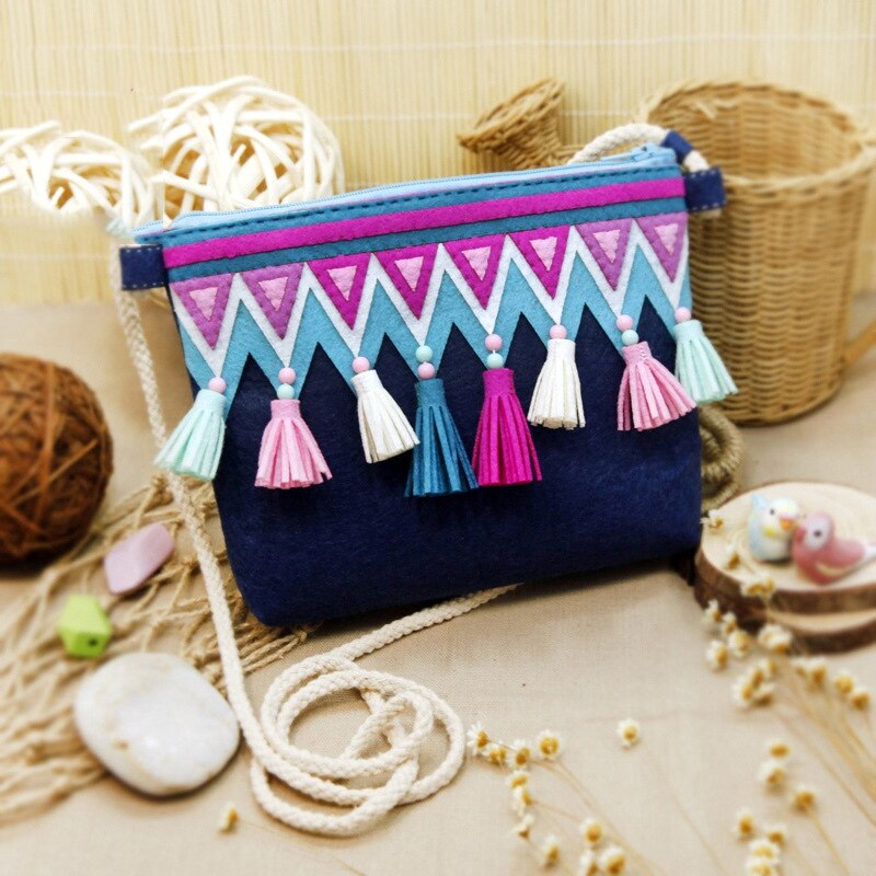 Handmade Nonwoven Coin Purse Cute Felt Shoulder Bag Kit Diy Sewing Felt Crafts ll