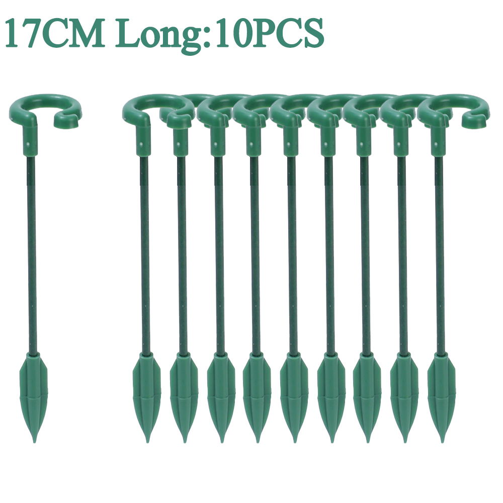 Plastic Plant Ondersteuning Staven Tak Rechtop Hulp Bloem Modellering Ondersteuning Paal Vlezige Vlinders Orchidee Houder Tuinaccessoire: L / Beige