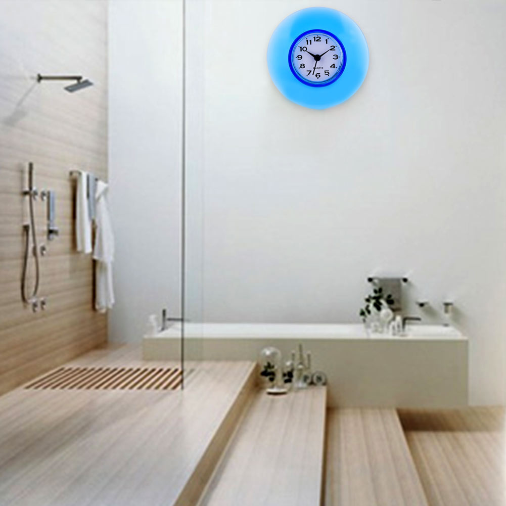 Mini schattige badkamer keuken zuignap wandklok douche waterdichte timer muur raam spiegel douche klok decoratie