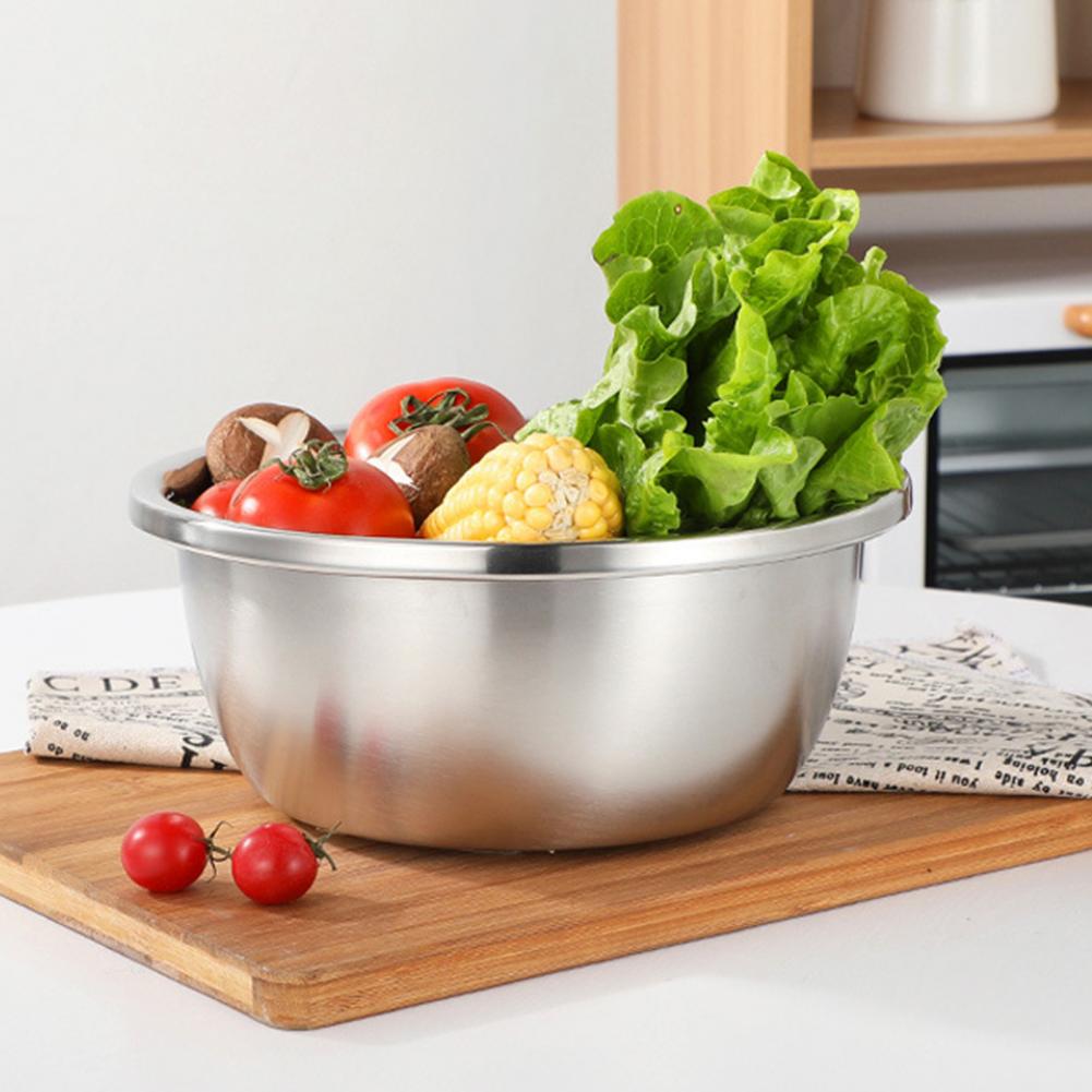 Kitchen Basin Waterproof Heavy Duty Stainless Steel Kitchen Stainless Steel Basin for Egg Soup Food Pots