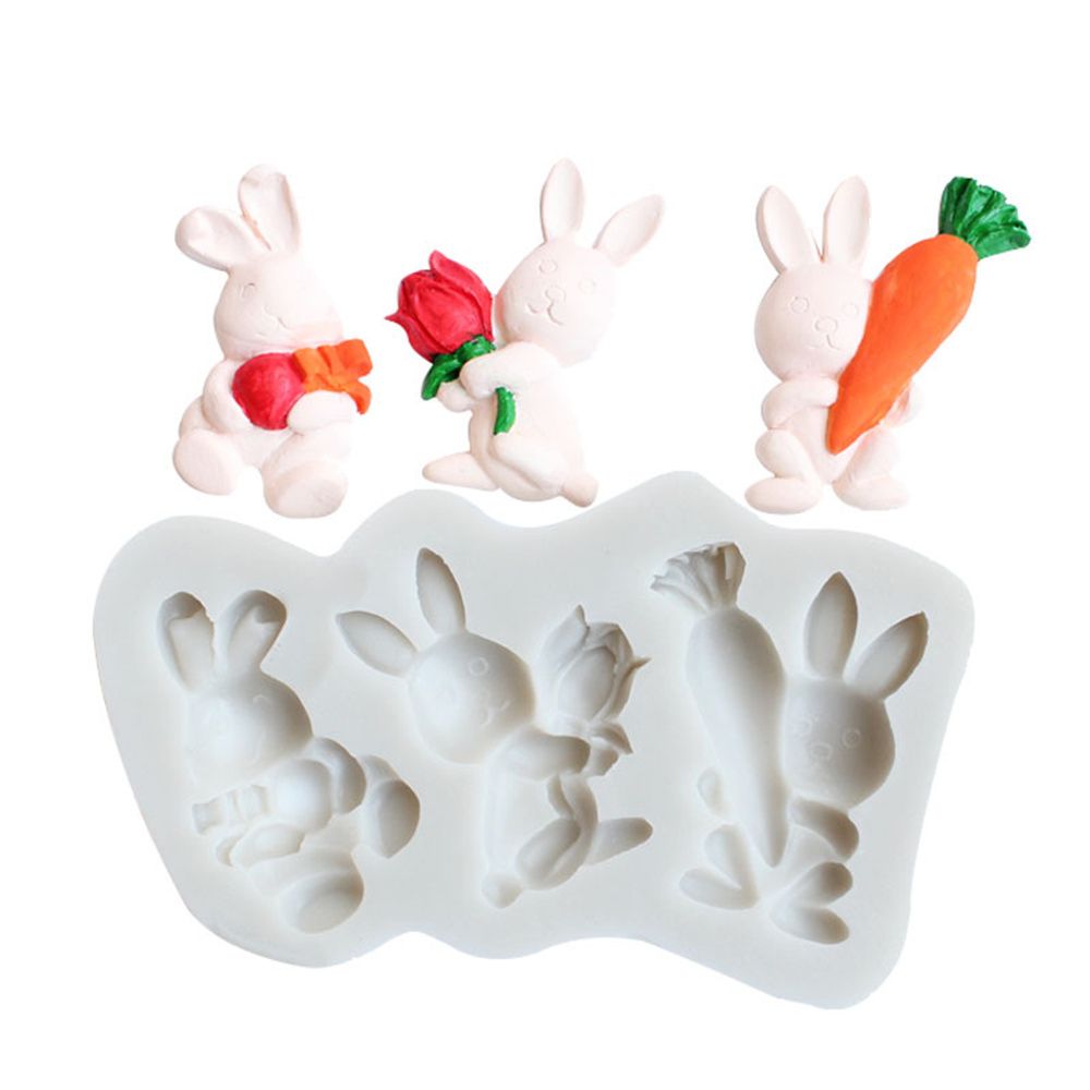 Resin Kitchen Tool Bunny Rabbit Shape Easter Supplies Silicone Mould Fondant Cake Molds Cupcake Accessories