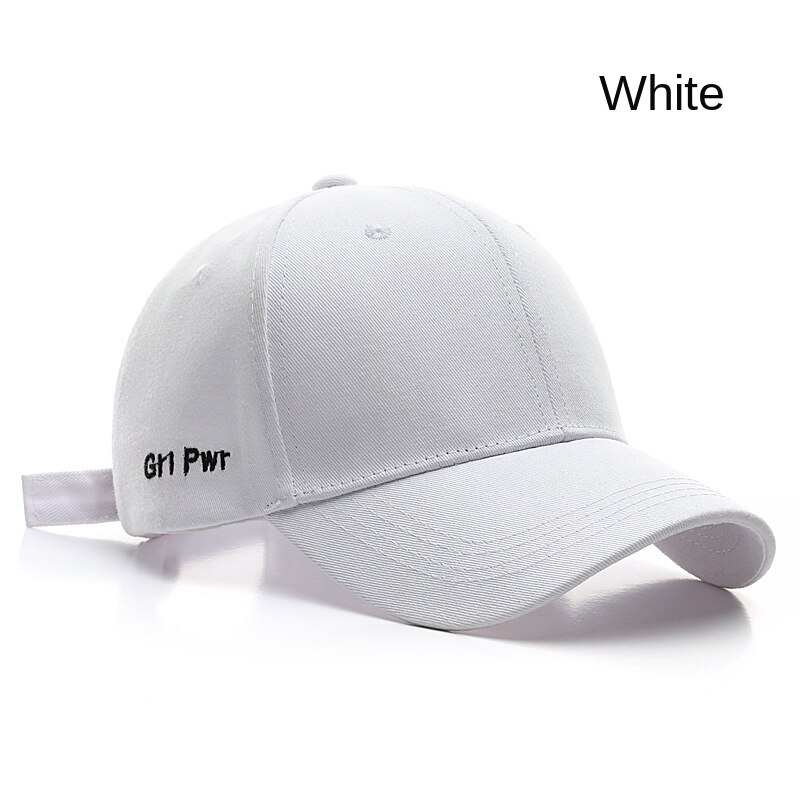 Baseball Cap Voor Mannen En Vrouwen Zwart Borduren Hoeden Mode Snapback Hoed Casual Katoenen Pet Unisex Verstelbare: WHITE