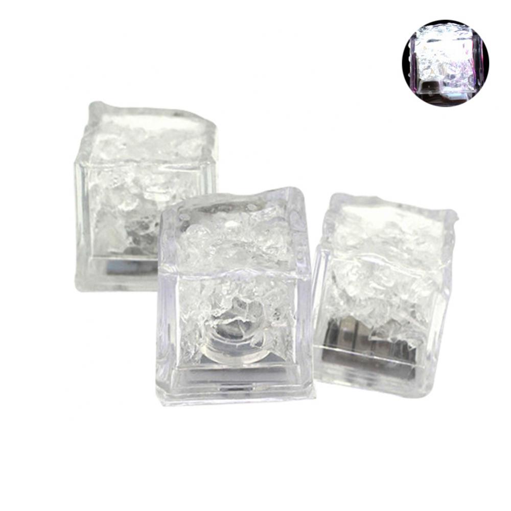 Luz LED para cubos de hielo, lámpara de noche luminosa para , Bar, boda, decoración de taza, 80%, 3 uds.: White