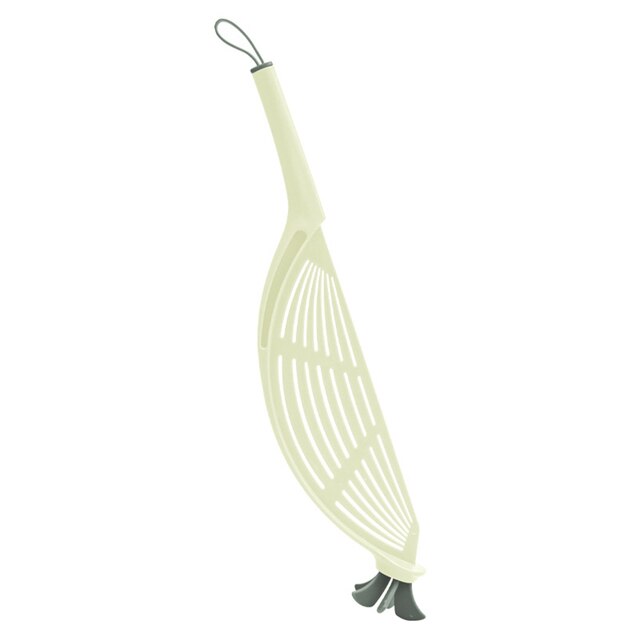 Grydesi plast halvmåne pandesi med håndtag til vandfiltre ris, frugtgrønt, pasta dørslag køkkengadgets: D