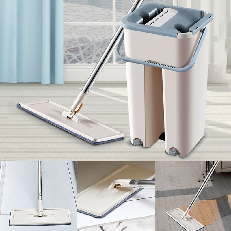 Magie Automatische Spin Mopp Vermijden Hand Wassen Ultrafijne Vezels Schoonmaakdoekje Huis Keuken Houten VA