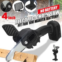 Cordless Electric Chain Saw 4inch Portable Electric Saw Woodworking Cutting DIY Tool Electric Pruning Saw for 18V Makita Batter