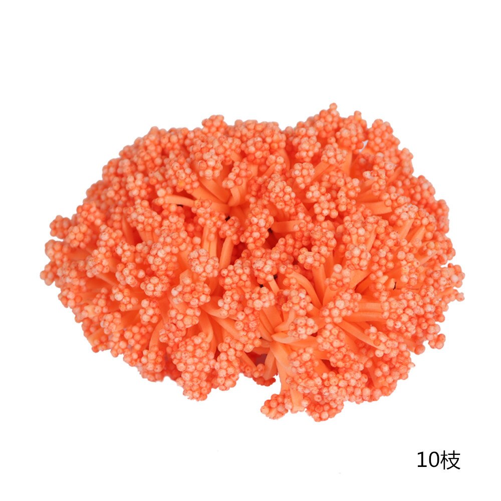 6/12/90/400 stk blandet oransje kunstig blomst kirsebær stamen bær bunt gjør-det-selv jul bryllupskake boks kranser dekor: 7. 10 stk