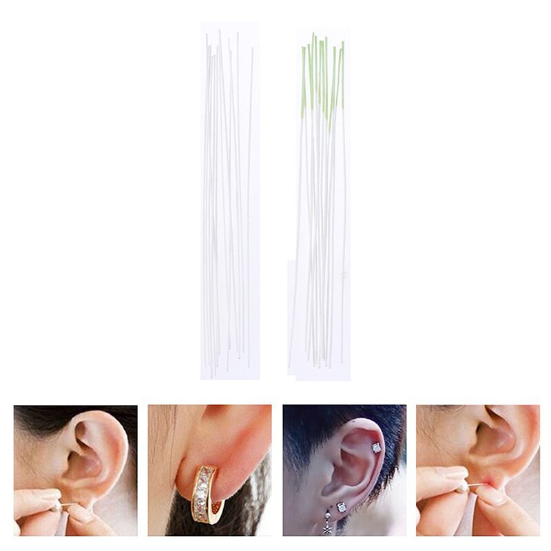 60pcs Ear Hole Cleaning Line Piercing Aftercare Sterilization Disposable Earrings Hole Cleaner Disinfection Ear Wires
