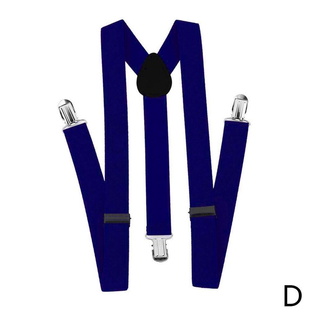 Bretels heren klassieke broek band y rug 120cm casual clips bretels broek man 4 elastische bretels riem retro  p1 p 7: Blauw