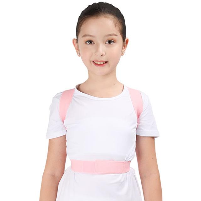 ZITY Adjustable Child Shaper Children Posture Corrector Back Support Belt Correction Orthosis Shoulder Back Belt For Teenage: Pink / S