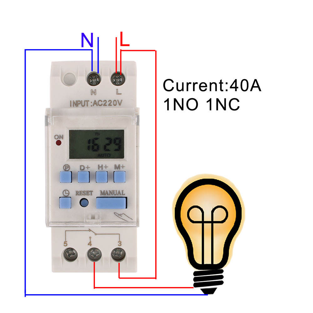 Timer 220V 110V 24V 12V AHC10A TE-4163 Digital LCD Power Timer Programmierbare Zeitschaltuhr Relais 40A AHC40A Wöchentliche Steuerung Timer: Black / 12V