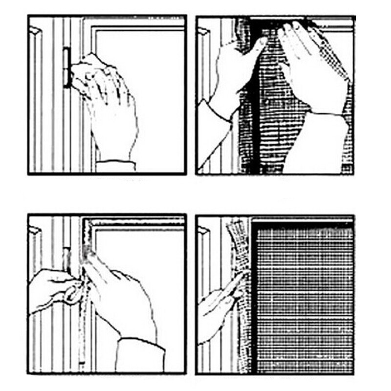 Indoor Insect Fly Screen Curtain Mesh Bug Mosquito Netting Door Window Anti Mosquito Net For Kitchen Window Cleaning