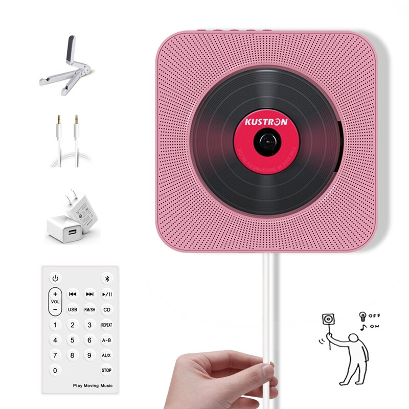 Kustron reproductor de Cd Bluetooth montado en la pared altavoz de Audio Bluetooth educación Prenatal educación temprana Hifi altavoz Usb Drive