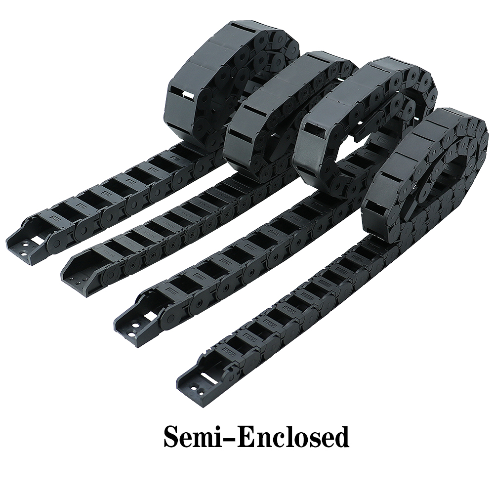 10 x 10mm 10*10mm L1000mm Cable Drag Chain Wire Carrier With End Connectors Non-opening For CNC Router Machine Tools