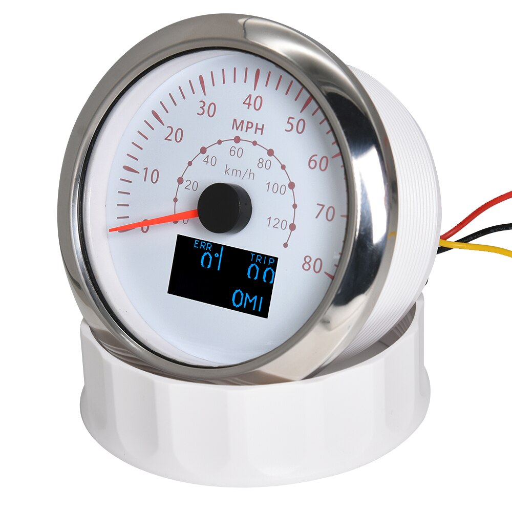 80MPH 120KMH Gps Snelheidsmeter 3 In 1 85Mm Multifunctionele Gauge Met Cog Reis Totaal Kilometers Voor Auto Boot Motorfiets 7 Kleur Tegenlicht