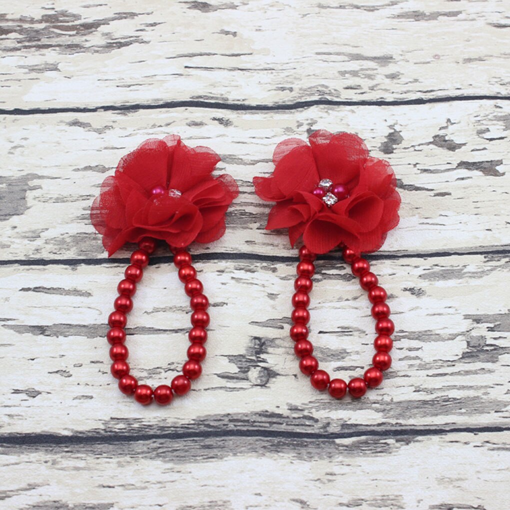 Meisjes enkelbandjes met imitatieparels, bloemenvoetjes, blotevoetensandalen, voetbandjes en teenringen