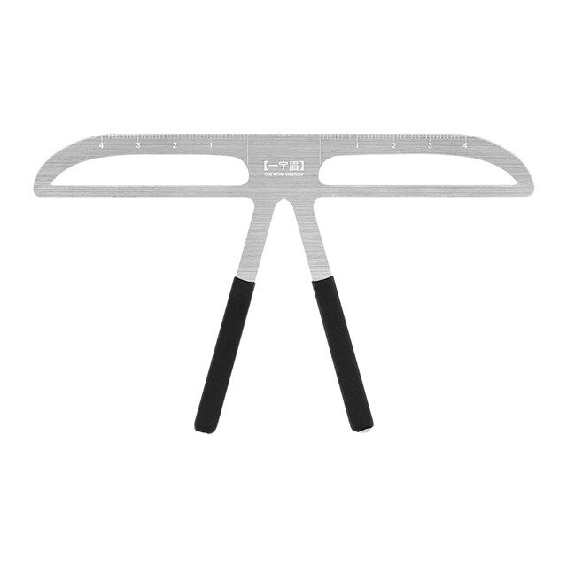 Plantilla de Metal para dar forma a tatuajes, regla de equilibrio de cejas, Microblading, necesidades para maestros del bordado y tatuaje de cejas, 1 ud.: A Word
