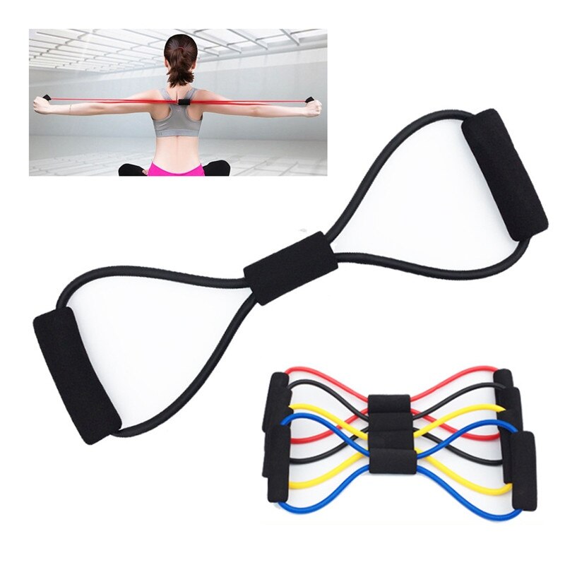 lastic bandes résistance corde Yoga 8 mot poitrine extenseur en caoutchouc tube tirer corde gymnastique Fitness entraînement musculaire