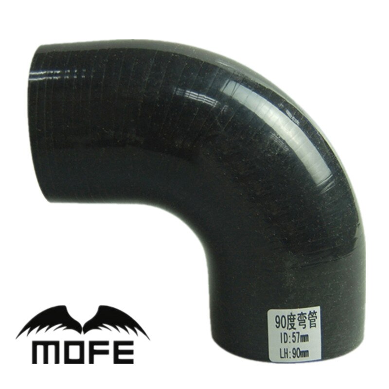 MOFE – tuyau coudé en Silicone noir, 51mm à 57mm/60mm/63mm/70mm/76mm, coude à 90 degrés/2 &quot;à 2.24&quot;/2.36 &quot;/2.76&quot;/tuyau de 3 pouces