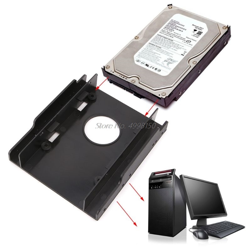 2.5" to 3.5" Hard Drive Adapter HDD SSD Converter Mounting Bracket Plastic Holder Storage Bar