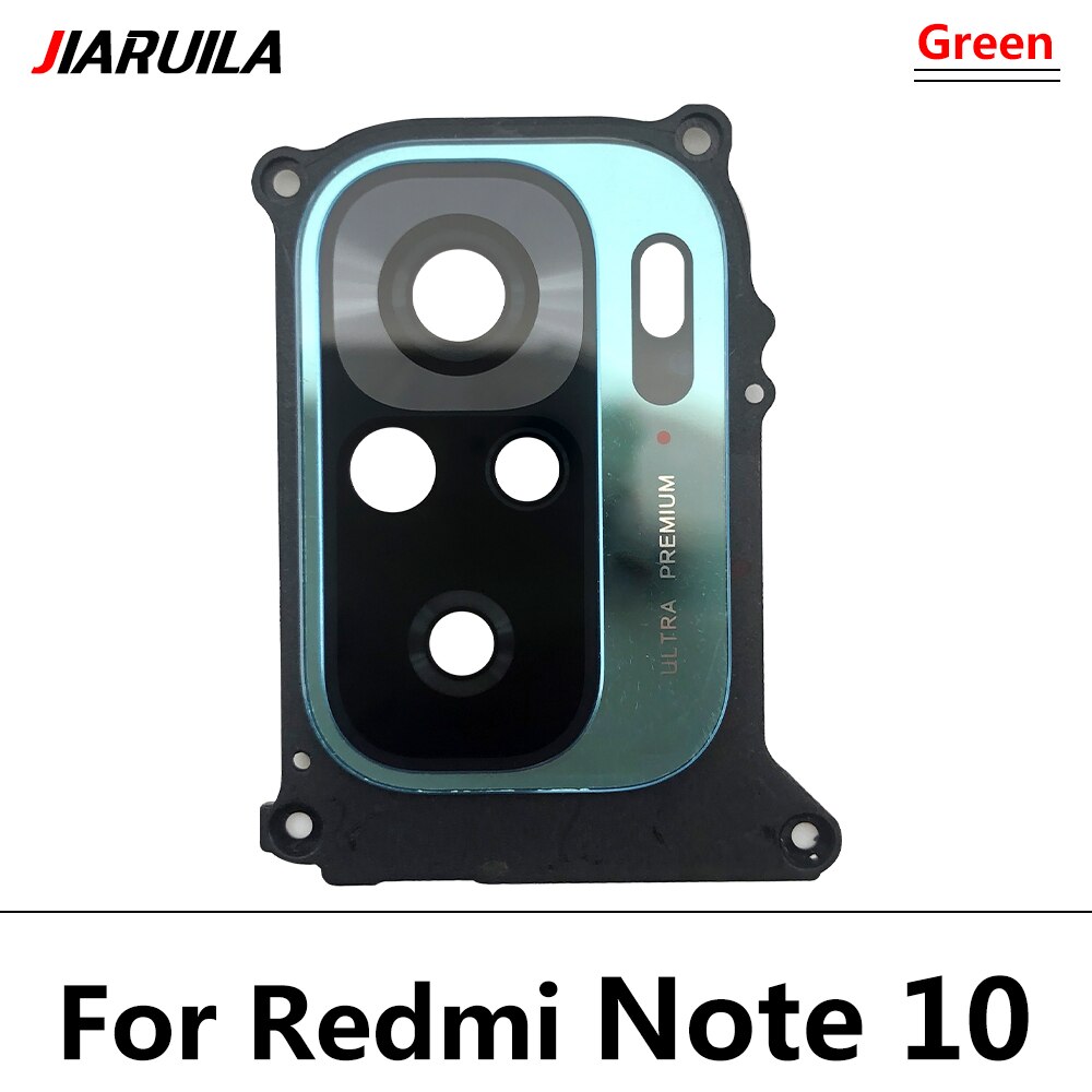 Rear Back Camera Glass Lens With Frame For Redmi Note 10S 10 Note10 Pro Cell Phone Repair: Note 10 Green