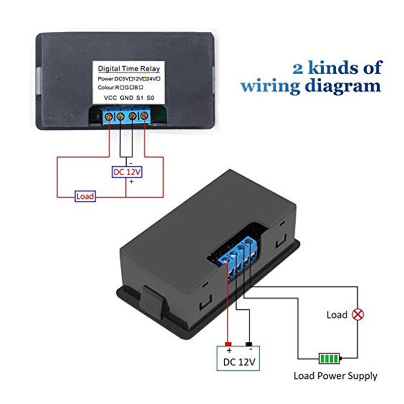 Vertraging Relais Board Module Timing Relais Schakelaar Cyclus Timer Programmeerbare Digitale Van Led Dual Time Display Voor Auto 0 ~ 999 Dc 12V 24V