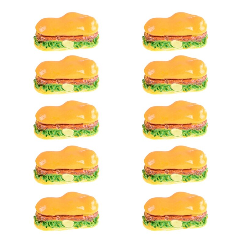 10 Teile/paket Heißer Hundefutter einstellen 1:12 Mini Lebensmittel Für Hotdogs Brot Puppe Spielzeug Haus Miniatur Dekorationen