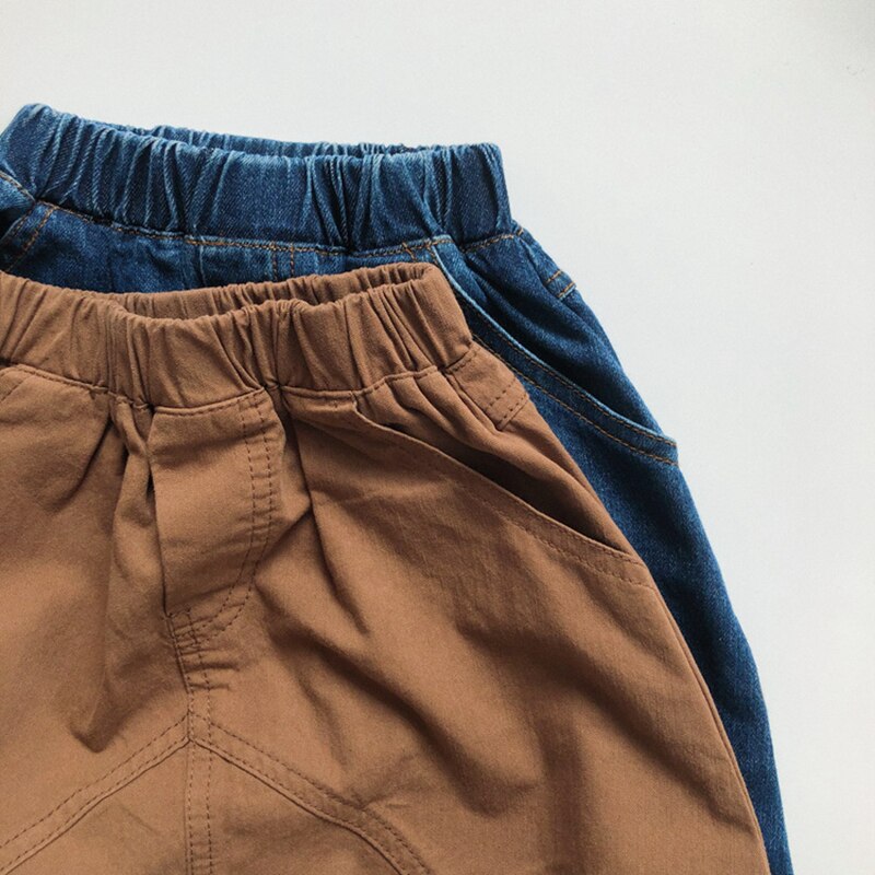 Pantaloni da Cowboy Casual da bambina per bambini pantaloni in Denim tinta unita per bambini autunno inverno pantaloni in Denim per bambini in stile coreano