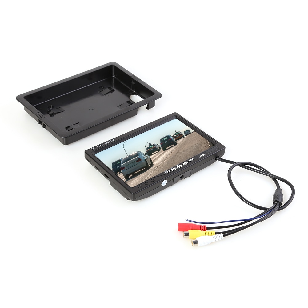 7 inch TFT LCD Screen Car Monitor Player 2 Way Video Input PAL/NTSC Monitor for Auto Rearview Home Security Surveillance Camera