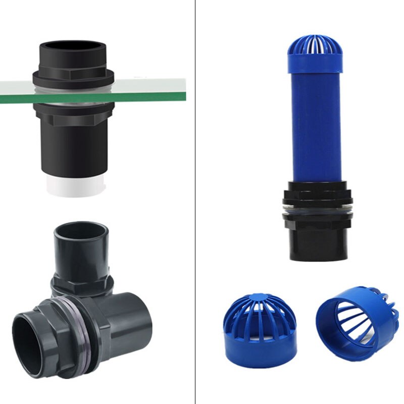 Wasserdicht Schwarz Gerade Rohr Rohr Fitting Anschluss PVC Rohr Joint Aquarium Aquarium Zubehör 20/25/32/40/50mm armaturen