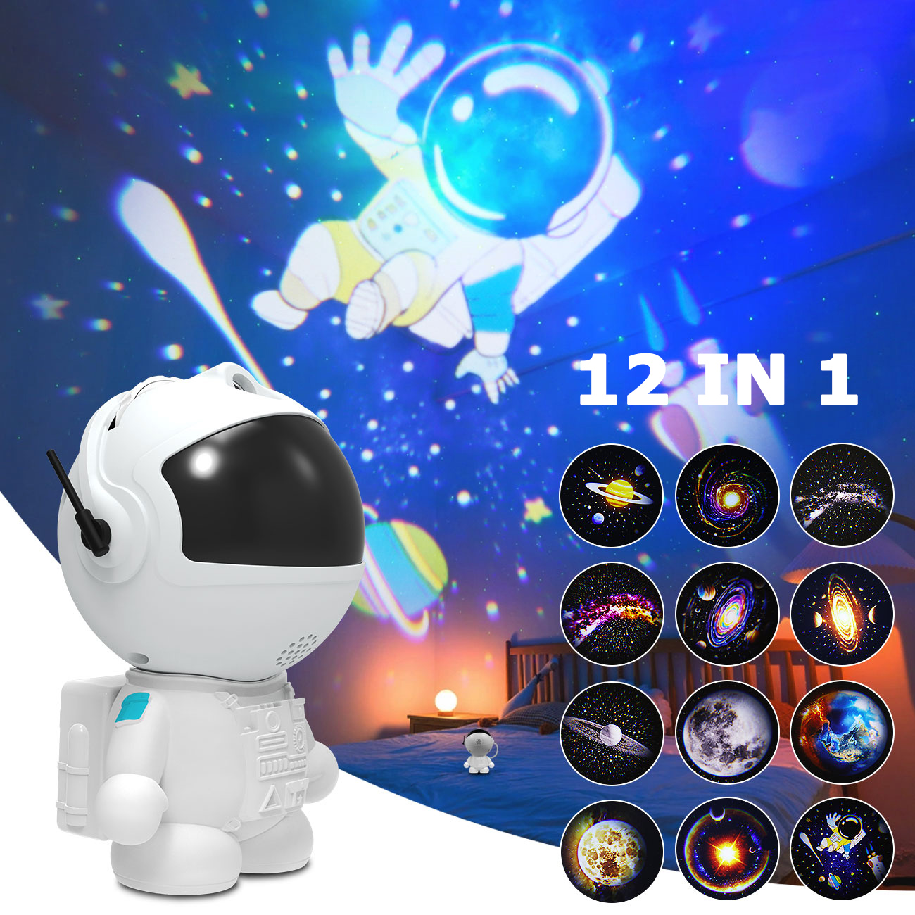 Kerst Sterrenhemel Projector LED Nachtlampje Planetarium Galaxy Projector Halloween Lamp Timer, Nebula Lights voor Slaapkamer Cadeau: Rood