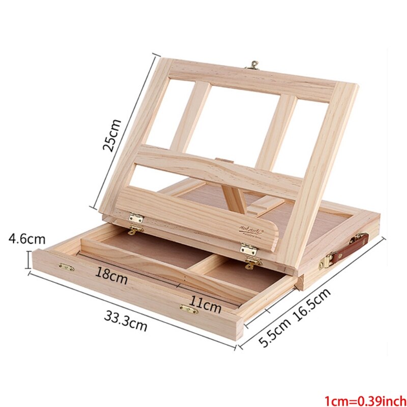 Folding&Portable Artist Desk Easel Wood Multi Positions Sketching Sketch Drawer