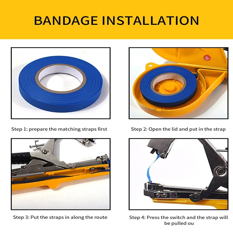 Plant Branch Hand Tying Binding Machine Home Garden Pruning Tools Tied Branch Machine Plant Strapping Machine Manual Strapping