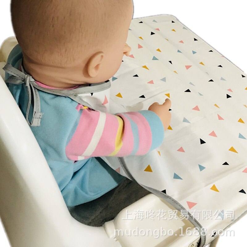 Smutssäker måltid för baby vattentät overall bricka babystolsöverdrag bärbar matstolsöverdrag barnstol för matning av babyklänning