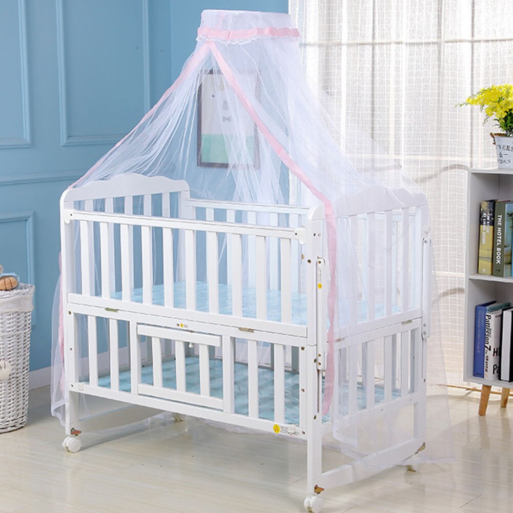 Summer Fly Insect Protection Curtain Dome Newborn Mesh Bedroom Infant Decoration Safe Baby Bedding Portable Mosquito Net Kids: Pink