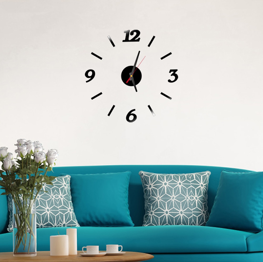 Modern Wandklok Horloge Woonkamer Horloge Diy 3d Home Decoratie Spiegel Art Woonkamer Quartz Naald Decor