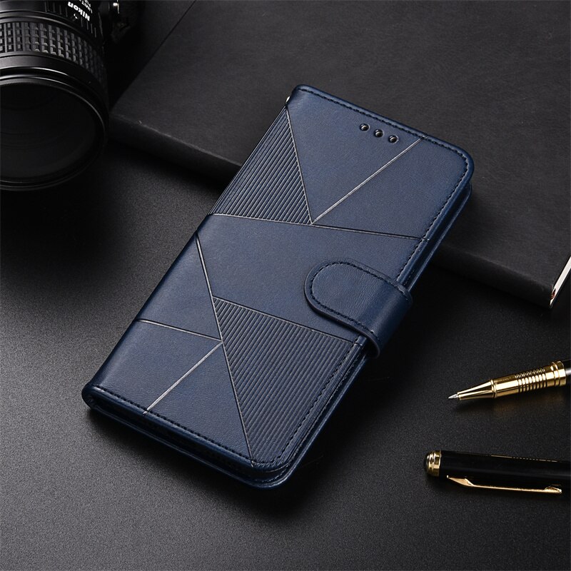 Etui do Samsung Galaxy A03 etui z klapką skórzane etui na karty skóra ochronna do Samsung A03 A 03 okładka książki Funda: S2-Blue
