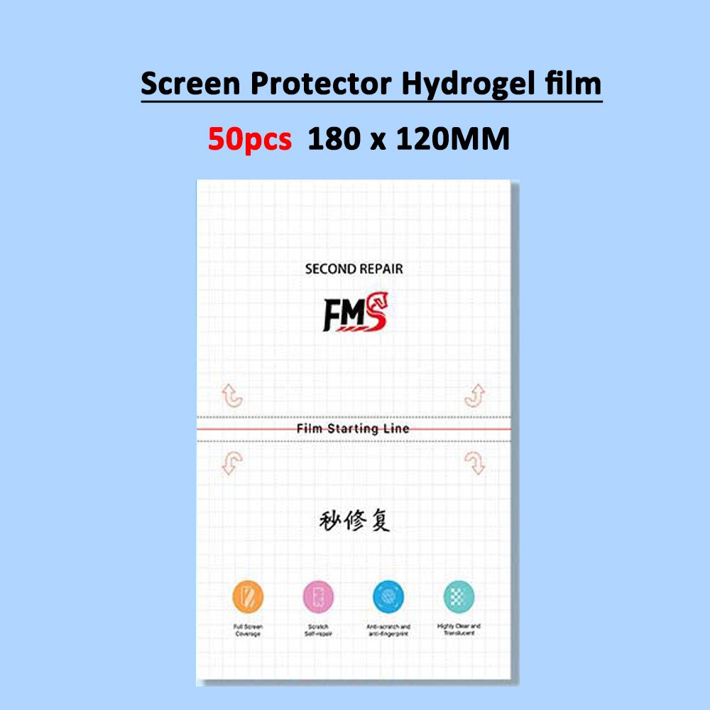50Pcs Mixed Back Sticker for Hydrogel Film Cutting Machine Plotter Sheet Cut HD Clear Privacy Hydraulic Membrane: 50Pcs Self-Healing