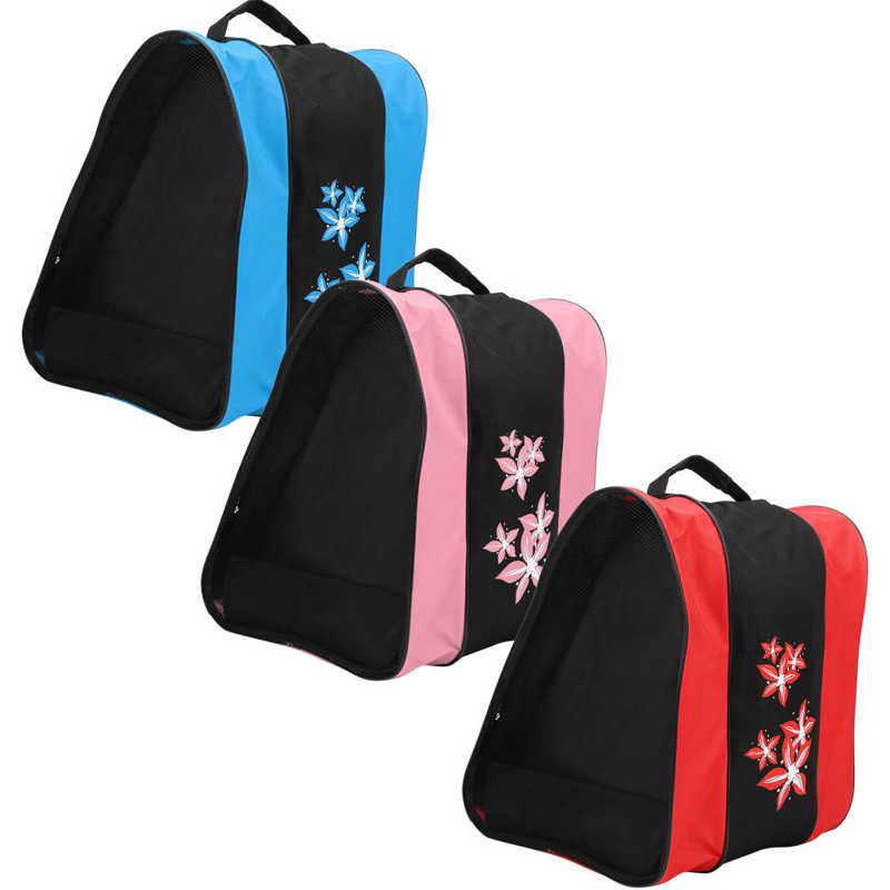 Mochila para patines de ruedas de 3 capas, morral deportivo de nailon para patines de hielo, bolsa para monopatín